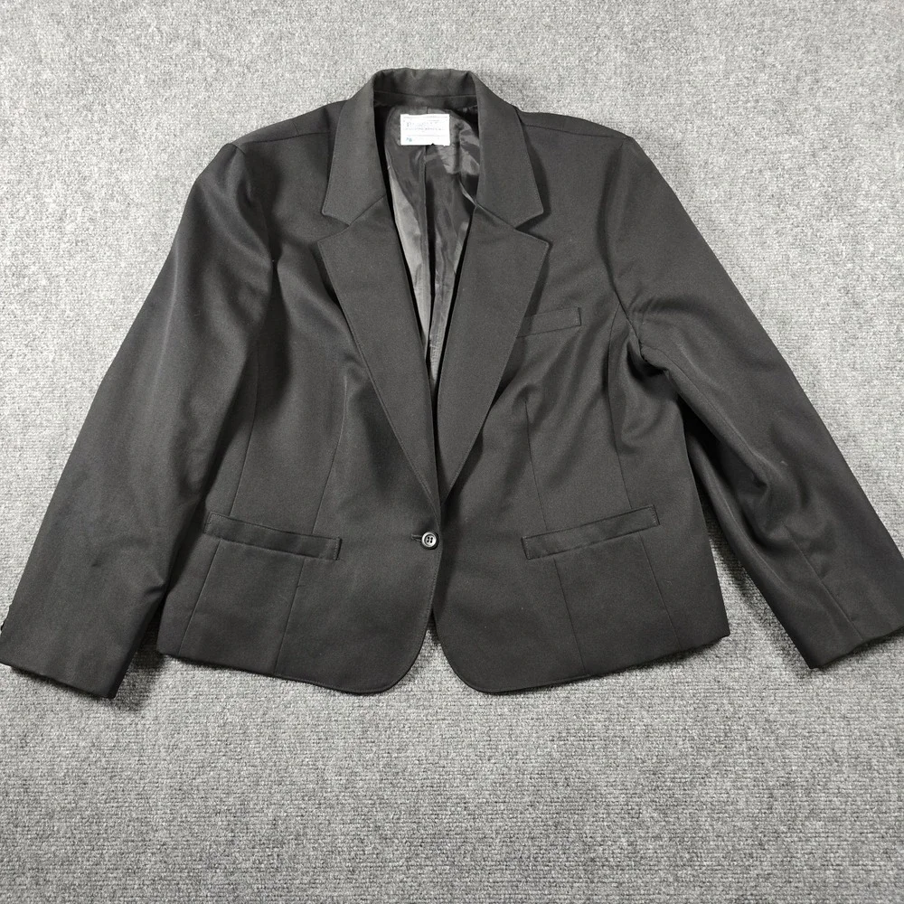 Pendleton Pure Virgin Wool Black Blazer Sport Coat USA Vintage 42 Regular